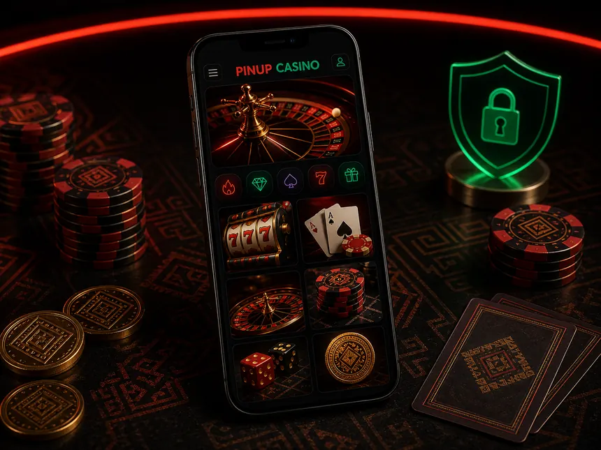 PINUP Casino acceso móvil seguro con fichas y cartas